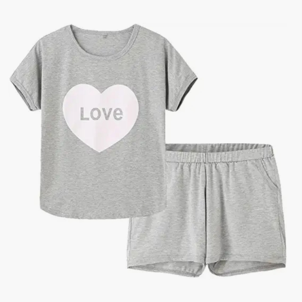 Girl's Pajama Shirt & Shorts Set
